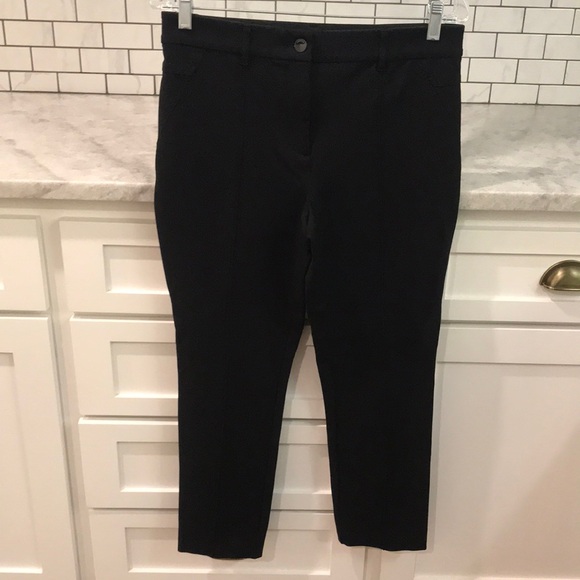 Chicos Black Pants Womens 0.5 So Slimming Stretch Classic Ankle Cropped - Picture 1 of 10